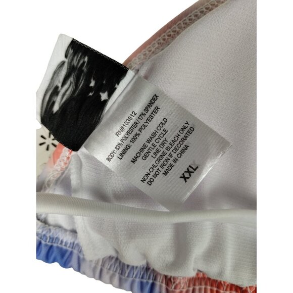 Creative Apparel Misses XXL Texas Tie Dye String Bikini Top - Picture 5 of 6